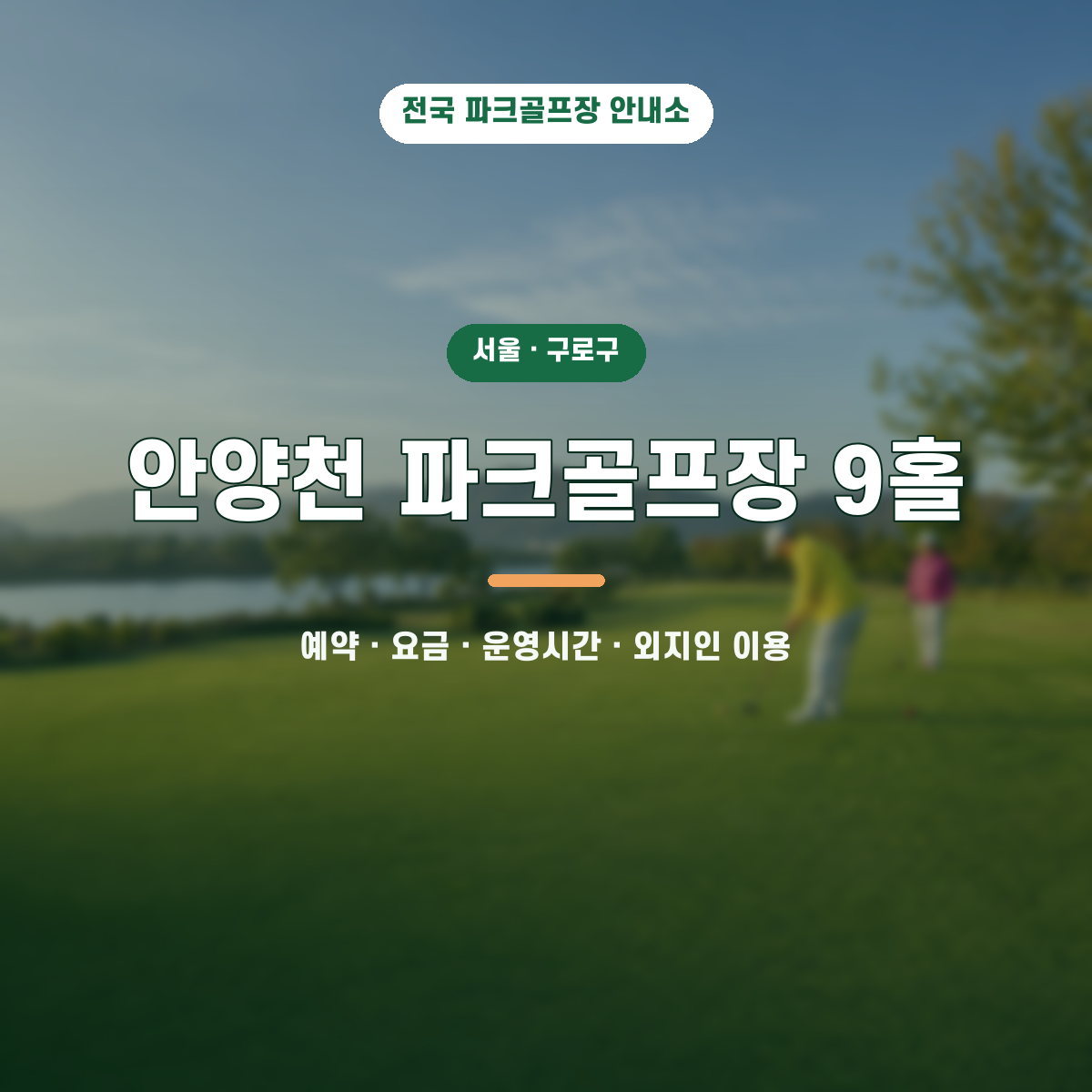 안양천 파크골프장 9홀 예약·요금·운영시간·외지인 이용 안내 대표 이미지